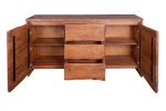 Sideboard Baumkante 170 x 45 x 90 cm Akazienholz massiv nussbaumfarben DAHLIA