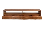 Lowboard TV-Board 230 x 45 x 50 cm Akazienholz massiv nussbaumfarben DAHLIA