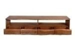 Lowboard TV-Board 230 x 45 x 50 cm Akazienholz massiv nussbaumfarben DAHLIA