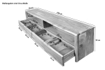 Lowboard TV-Board 230 x 45 x 50 cm Akazienholz massiv nussbaumfarben DAHLIA