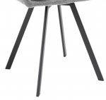 Esszimmerstuhl Drehstuhl mit Armlehnen grau schwarz LUKAS (6er Set)