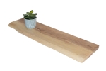 Steckboard mit Baumkante Wandregal Akazie massiv naturfarben lackiert 90 x 20 Amanda