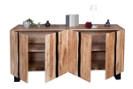 Sideboard Baumkante 180 x 85 x 45 cm Akazienholz massiv naturfarben Kyoto II