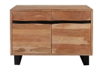 Sideboard Baumkante 120 x 70 cm Akazienholz massiv naturfarben Kyoto I
