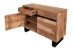 Sideboard Baumkante 120 x 70 cm Akazienholz massiv naturfarben Kyoto I