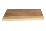 Holzplatte Arya mit echter Baumkante (einseitig), 60 x 30 cm, Akazienholz naturfarben, massiv & lackiert itemprop=