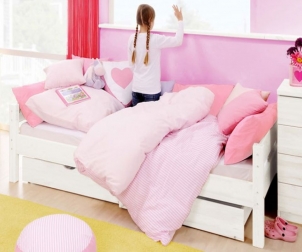 SAM® Einzelbett Kinderbettenserie massiv 90 cm Buche weiß