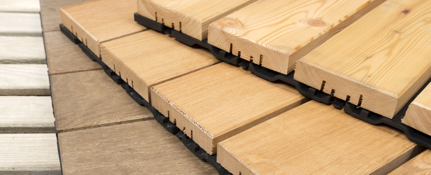 Trendsetter: holzfliesen auf balkon und terrasse zuhause bei sam®