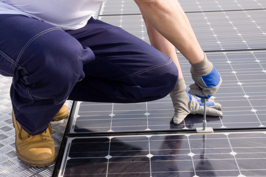 Solaranlage Auf Dem Carport Zuhause Bei Sam