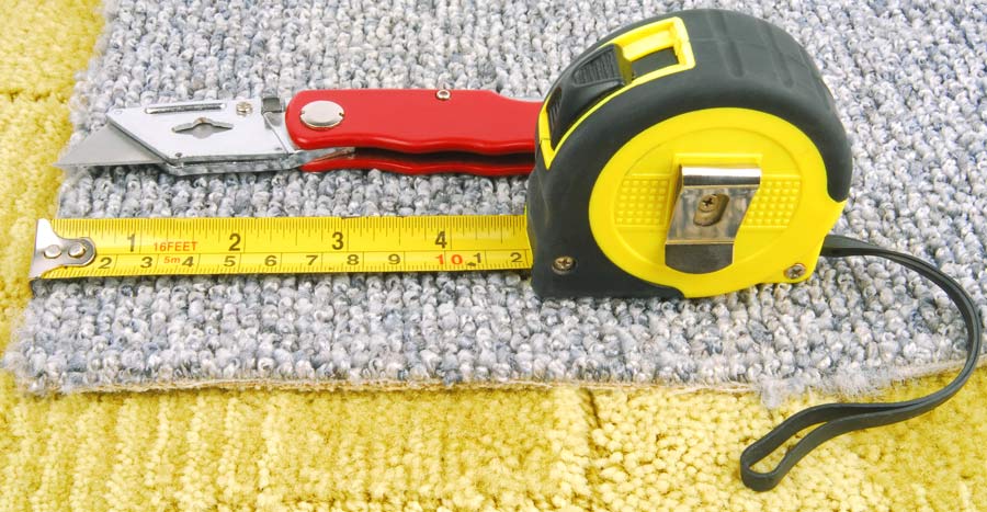 Werkzeuge für das Verlegen von Teppichen