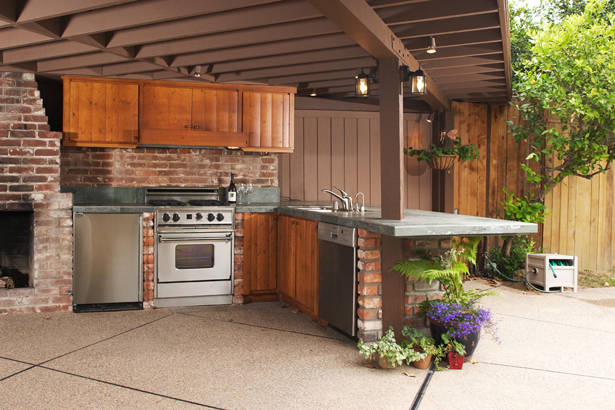 Outdoor küche – kochen unter freiem himmel zuhause bei sam®